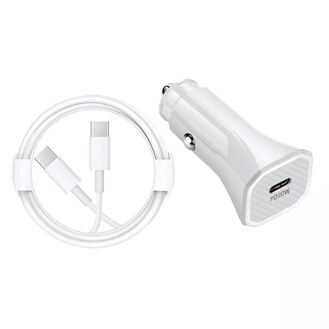 Kanget 20W USB-C Car Charger with Lightning Cable